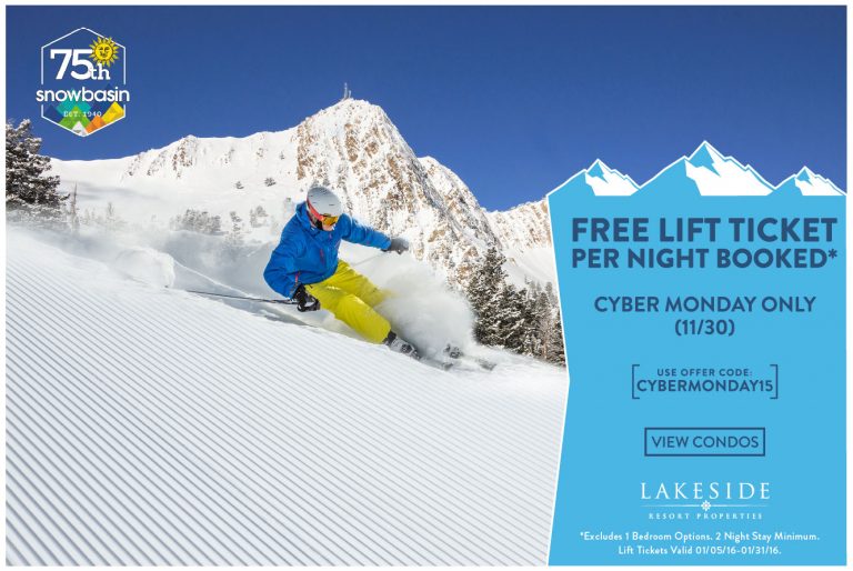 Cyber Monday Lift Ticket Deal! Lakeside Resort Properties