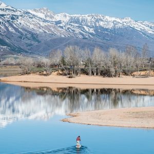 Paddle boarding on Pineview Reservoir