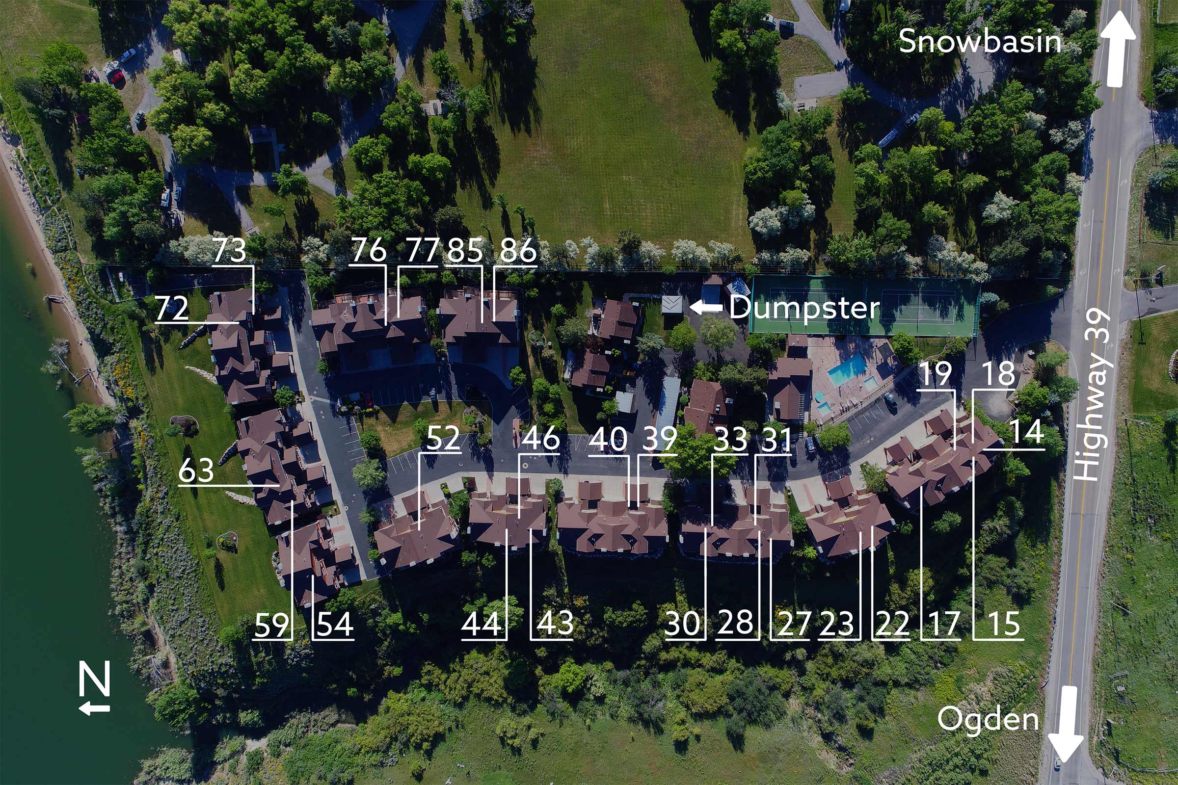 lakeside resort properties map